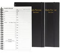 2 Pack Undated Daily Planner, To Do List Notebook Hourly Schedules Spiral Appointment Planner, Time Management Manual 5.6" x 8.3" 152 Pages