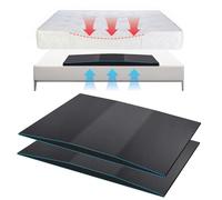 2 Pack Under Mattress Support, 47 x 25 x 2'' Mattress Sagging Support | 32D High Density Foam Mattress Support Boards, Mattress Dip Fixer, Bed Firmer Board for Improved Sleep Comfort, Black