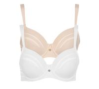 2 Pack Underwired Bra Alegra by Lisca 020147 34-46 B-E Black, Skin or White