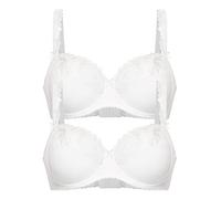 2 Pack Underwired Bra Rhapsody by Felina 205210 34-44 B-H Black and White