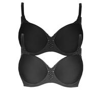 VIANIA! 2 Pack Underwired Spacer Bra Carola 151414 Schwarz-Volcano 34D