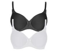 2 Pack Underwired Spacer Bra Carola by VIANIA 151414 32-44 B-G Volcano