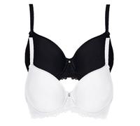 2 Pack Underwired Spacer Bra Leni by VIANIA 204461 32-44 B-G Black Champagne