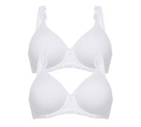 2 Pack Underwired Spacer Bra Rhapsody by Felina 206210 34-42 B-G Black and White
