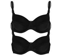 2 Pack Underwired Spacer Bra Sally by VIANIA 144457 32-44 B-F Black White