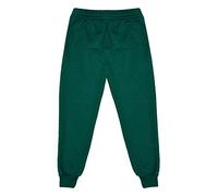 2 Pack Unisex Kids Fleece Jogging Bottoms Boys Girls School Uniform Sports PE Fleece Joggers Cuffed Waist Trousers School Play - Ages 2-14 Years Bottle Green