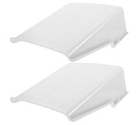 2 Pack Universal Camera Cover for Outdoor Security Cameras with Sunshade | Plastic Build, White Finish, Screws and Stickers Included, for Wired Units in Parking Lot or Home Use