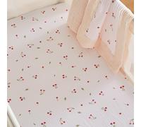 2 Pack Universal Crib/Co-Sleeper Sheets - Ditsy Cherry
