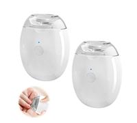 2-Pack Universal Electric Nail Grinder with LED Light, 3-Speed Automatic Nail Trimmer Polisher Safe Portable USB Rechargeable Toenail and Fingernail Clippers for Adults Seniors Babies