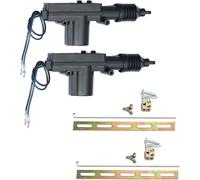 2 Pack Universal Heavy-Duty Power Door Lock Actuator 2-Wire 12V | Central Lock Motor, Complete Mounting Hardware, Black, 12V Compatible, Universal Fit