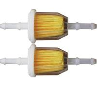 2 Pack Universal Inline Fuel Filter 1/4 x 5/16 Inch or 6/8mm Pipe Clear Replaces Petrol Inline Pipe Filter Tube for Motorcycle ATV Generator Lawnmower Go-Kart Quad Bike