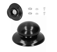 2 Pack Universal Pot Lid Handle, Pot Lid Replacement Knob with Screws Spacer, Slow Cooker Pot Lid Knob Replacement for Kitchen Cookware Black