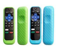 [ 2 Pack] Universal Silicone Case - Compatible with Roku TV Remote/Express/Streaming Stick/Premiere, Voice Remote with Lanyard