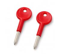 2 Pack Universal Star Keys 80mm, Zinc Alloy Bolt Lock Key with Red Handle, Window Key for UPVC Locks Latches Replacement, Spare Security Rack Bolt Key for Fire Door, Pipe Well & Hydrant