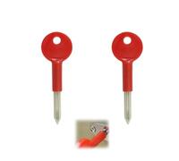 2 Pack Universal Star Security Rack Bolt Keys - 80mm Brass & Zinc Alloy Anti-Snap Emergency Spare Key for Fire Door, Pipe Well Door & Window Locks
