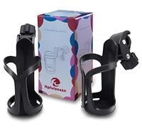 2 Pack Universal Stroller Cup Holder, Bike Water Bottle Holder, Drinks Holder for Bicycle, Stroller, Walker, Wheelchair, Scooter, Trolley, Motorcycle(Black)