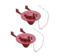 2 Pack Universal Toilet Flapper Replacement Kit, 2Inch High Performance Water-Saving Toilet Tank Flapper Fits Kohler, Toto, American Standard with Stainless Chain & Hook, Red