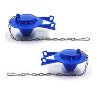 2 Pack Universal Toilet Flapper, Toilet Tank Flapper with Stainless Chain, Toilet Rubber Flapper, Toilet Water Saving Flush Valve Replacement Kit Fits Most Toilets (2 Inch, Dark Blue)