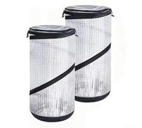 2 Pack Up Greenhouse | Portable PVC Plant Frost Protector For Winter Weather Shield | Quick Setup Cold Protection Cover For Saplings Flowers Vegetables | Black
