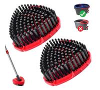 2 Pack Upgrade Scrub Brush Replace Heads Compatible with O Cedar EasyWring RinseClean 2 Tank Spin Mop, Scrubber Brush Mop Head for Ocedar Mop Scrub Brush of Hard Bristle to Floor Clean, Not for 1 Tank