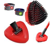2 Pack Upgrade Scrubber Mop Head and Spin Mop Base for Ocedar,Scrub Brush Compatible with O-Cedar Rinseclean 2 Tank System,Hard Bristle Scrubber Mop with Base for Floor Deck Wall Bathroom and Kitchen