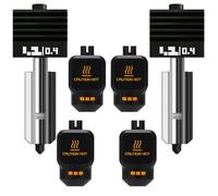 2-Pack Upgraded 0.4MM Hotend kit for Bambu lab P2S/H2D/H2S（4-PK Silicone Socks with QR Code）, Extruder Include Hardened Steel Nozzle and electroplated Heating Block for bambus 3D Printer Accessories