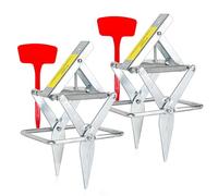 2 Pack Upgraded Mole Trap Heavy Duty Scissor Mole Trap for Lawns Galvanized Steel Mole Trap Reusable Mole Traps That Work Best Mole and Gopher Killer Easy One-Step Setup