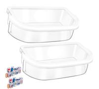 [2 PACK] UPGRADED WPW10289497 Refrigerator Door Bin Compatible with Whirlpool Refrigerator Door Shelf Bin W10289497, KitchenAid Kenmore Door Shelf WRF535SWHZ WRF535SMBM WRF535SWHV KRFC300ESS Shelves