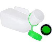2 Pack Urinals for Men with Glow Lid in The Dark,1000ml Male Urinal Pee Bottle with Spill Proof Screw Green Cap for Travel & Urine Collection(Green)