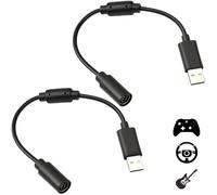 2 Pack USB Breakaway Cable for Logitech G920 G923 G27 G29 for Xbox 360 Controllers Guitar Hero for Rocksmith Real Tone Cable Adapter Driving Force Thrustmaster Ferrari 458 Spider Racing Wheel Cord