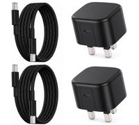 [2 Pack] USB C Charger for Samsung Galaxy A37/A57/S25 FE/S24 FE/A17/A16/S23 Plus Ultra/A34/A54/A14 5G/S22+ Ultra 25W Compact Type C Travel Wall Charging PD Adapter Plug with 1M 60W Cable