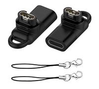 2-Pack USB-C Female to for Garmin Watch Charger Connector Male Adapter, Type C to Charging Adapter for Instinct 2 3 E/Fenix 8/6/7X/7/6X/Venu 2 Plus/epix/Forerunner 965 255