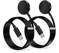 2 Pack USB C for Samsung Galaxy Watch Charger Compatible with Watch 8/8 Classic/Ultra/7/6/6 Classic/5/5 Pro/4/4 Classic/3/Active/FE Magnetic Fast Charging Dock Accessories 100cm