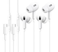 2 Pack USB C Headphones Earbuds for iPhone 16/15/iPad Pro, Type C Earbuds Wired Earphones with Microphone Noise Cancelling in-Ear Headset for Samsung Galaxy,Pixel 7/6/6a/5/4(Type C)