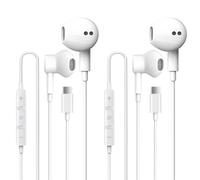 2 Pack USB C Headphones for iPhone 16, Type C Earbuds Wired Earbuds with Microphone & Remote Control Noise Cancelling Earphones, Compatible with iPhone 16 Pro Max, iPad Pro, Most USB C Jack Devices