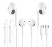 2 Pack USB C Headphones for iPhone 17/16/16e/15 Pro Max/Plus, Wired USB C Earphones with Microphone and Volume Controller, Noise Cancelling for lPad Pro, Galaxy S25/S24/S23/S22/S21/Ultra Note10/20