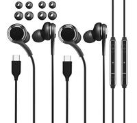 2 Pack USB C Headphones for,USB C Earphones with Microphone & In-Line Controls Wired Earbuds USB Type C Earphones for S24 Ultra S23 S22 S21 S20 A53 A54,iPhone 16 15,iPad Pro/Pixel 6