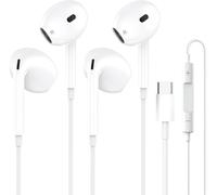 2 Pack USB C Headphones,Type C Earphones Wired for iPhone 16 HiFi Stereo Noise Earbuds reduction with Mic&Volume Control,for Samsung Galaxy S23 S22 S21 S20,iPhone 15/16/Pro,Google Pixel,OnePlus