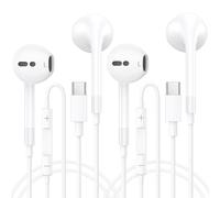 2-Pack USB C Headphones,Type CHeadphones Wired for iPhone 15 Pro Max HiFi Stereo Noise Earbuds reduction with Mic&Volume Control,for Galaxy S23 S22 S21 S20,iPhone 16/15/Pro ,Google Pixel,OnePlus