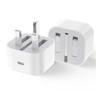 2 Pack USB C Plug Fast Charge【MFI Certified】20W Folding USB-C adapter for i Phone 16/15/14/13/12/11/X,iPad, AirPods Pro, Type C-Adapter Fast USB c Charger UK Adapter
