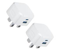 2-Pack USB C Plug for iPhone Apple 16 15 14 13 12 11 Pro Max Plus X XS XR 8 7 6 5, SE 2020, i Pad, Fast Charger Type C PD 3.0 Charging Adapter USBC Mains Charge Wall Plug UK for i Phone