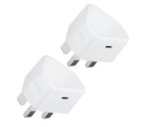 2-Pack USB C Plug for iPhone, Fast Charger Type C PD 3.0 Charging Adapter USBC Mains Charge Wall Plug UK for i Phone Apple 16 15 14 13 12 11 Pro Max Plus X XS XR 8 7 6 5, SE 2020, i Pad,