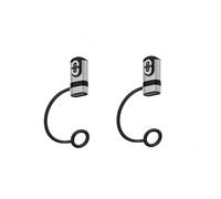 2-Pack USB-C to 2 Pin Magnetic Charger Adapter for Shokz/AfterShokz Headphones, with Anti-Loss Lanyard Compatible Aeropex AS800, OpenRun Pro/Mini, OpenRun, OpenComm 2 UC ASC100 (Silver, 2-PIN)