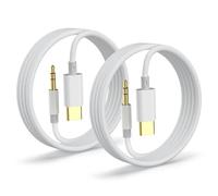 2 Pack USB C to 3.5mm Audio Cable [4ft], Aux to USB C Headphone Jack Adapter, Hi-Fi DAC Dongle Aux Cord Compatible with iPhone 17/16/15 Pro Max,Samsung S25/S24/S23,iPad Pro, Pixel, Car Stereo
