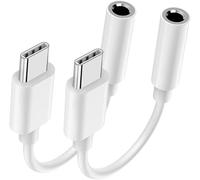 2 Pack USB C to 3.5mm Headphone Jack Adapter for iPhone 17 16 15 Pro/Pro Max/Plus, Type C Aux Dongle Cable Cord Compatible with Samsung Galaxy S26/S25/S24/S23/S22/S21 Ultra A55 A54 A53, iPad
