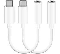 [2 PACK] USB C to 3.5mm Headphone Jack Adapter, For Motorola Razr 50 / Motorola Razr 50 Ultra Type C to Aux Earphone Cable, Type C Aux Audio Dongle Converter