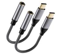 2 Pack USB C to 3.5mm Jack Audio Adapter, 3.5mm to USB C Headphone Aux Digital Audio Earphone Adaptor for Samsung Galaxy, iPad Pro, iPhone15/ 15 Pro Max, HUAWEI, Xiaom, and More Type C