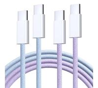 2 Pack USB C to USB C Cable, USBC 5A [6ft 100W] Type C Fast Charging Cable Cord for MacBook Pro, iPhone16/15/15Pro/15Plus/15ProMax, iPad Pro 2020, Samsung Galaxy S24 Ultra