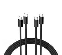 2-Pack USB C to USB C Fast Charging Cables 2m, Type-C 60W 3A Charge Cable, New Nylon Braided Cable, for iPhone 17/16 Series, MacBook Pro 2020, Pixel and More (Black, 2 Metre)
