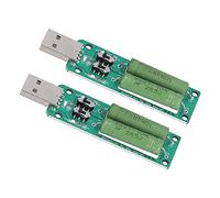 2 Pack USB Electronic Load, Adjustable Constant Current Discharge Tester 3A 2A 1A for Testing Power Bank Charger Capacity, USB Load Tester